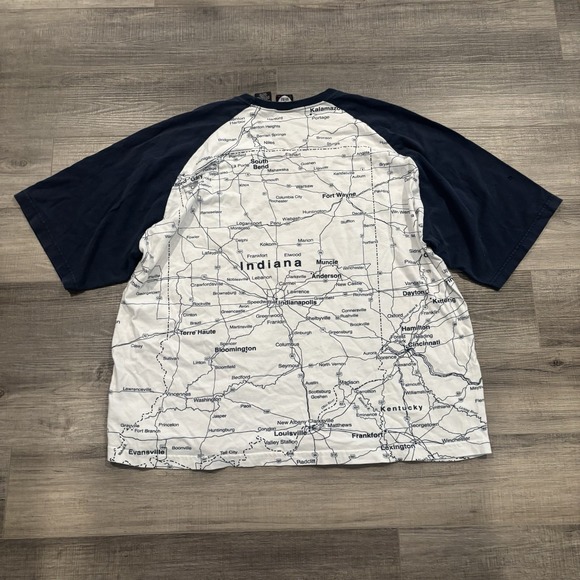 STATE OF MINE Indiana Map‎ AOP T-Shirt Size XL - Picture 6 of 8